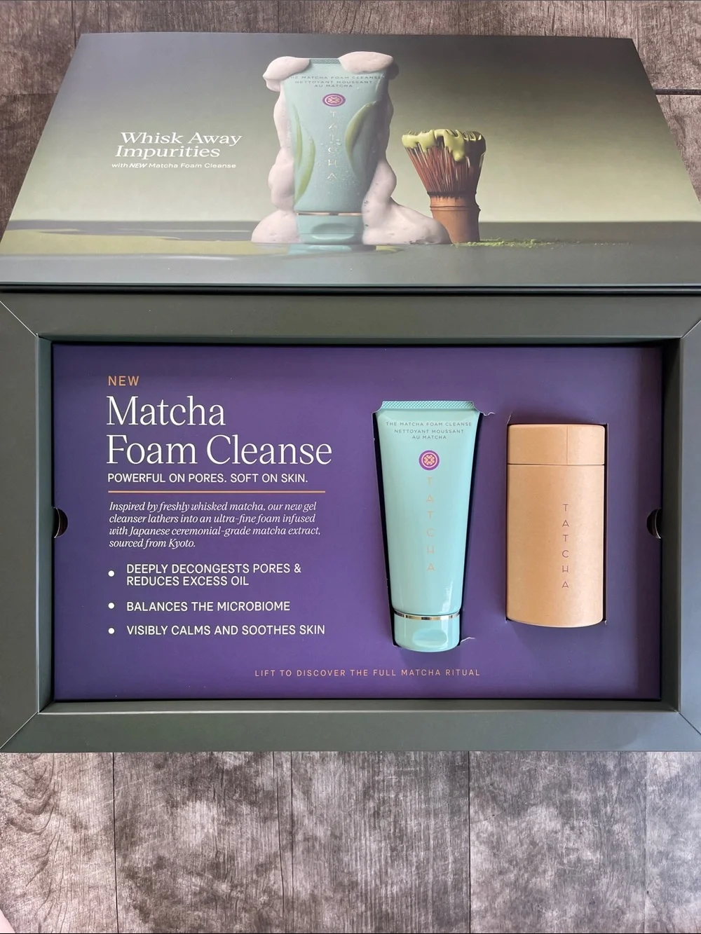 Tatcha Matcha Foam Cleanse - Set A1 Organic 20g Tin pr package
